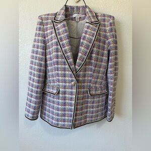 House of Harlow 1960 Pink and Purple Blazer with Notched Lapels NWOT